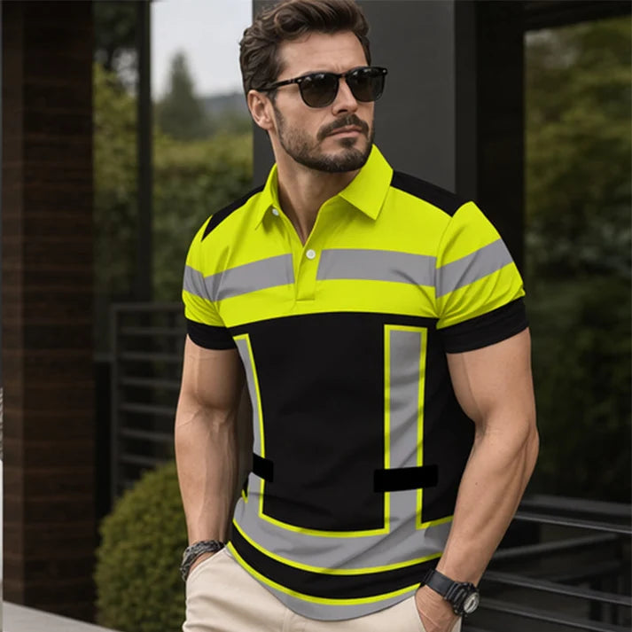 📢📢50% OFF !! ⏰Men's High Visibility Reflective Short Sleeve Shirt