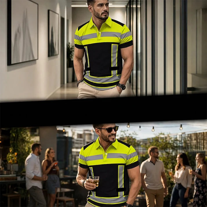📢📢50% OFF !! ⏰Men's High Visibility Reflective Short Sleeve Shirt
